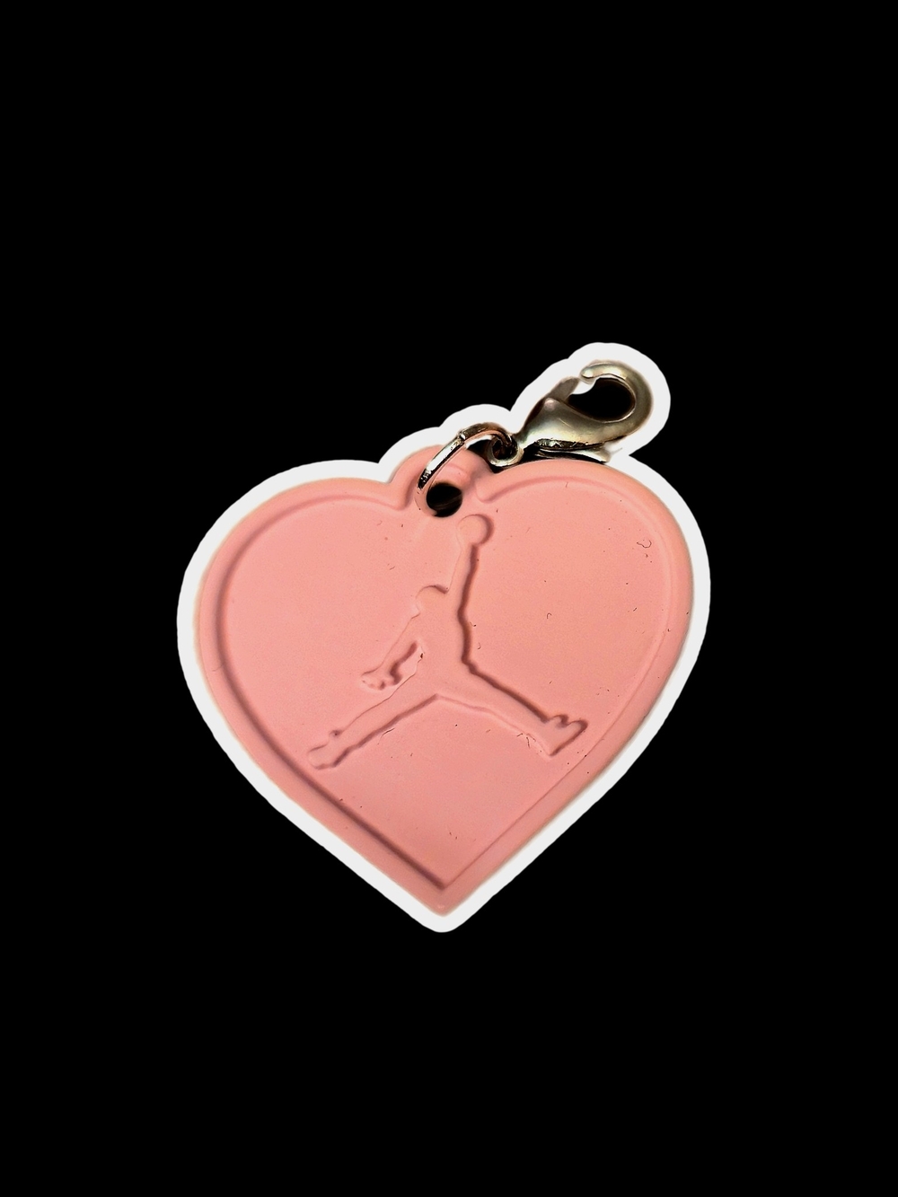 Heart-Shaped Pink Metal Nike Basketball Bag Charm Pendant